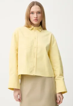 2NDDAY camasa Clarin femei, culoarea galben, cu guler clasic, relaxed, 2252130229 imagine