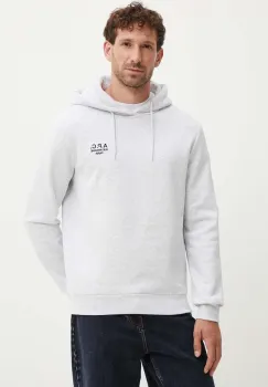 A.P.C. bluza hoodie standard rue madame GOTS culoarea gri, cu gluga, melanj, COHBV.M27914 imagine