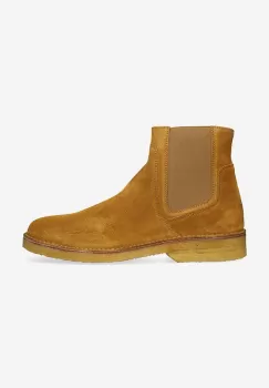 A.P.C. botine din piele intoarsa Boots Theodore barbati, culoarea maro PXBSK.H54252-CARAMEL imagine