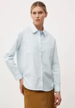 A.P.C. camasa din bumbac chemise boyfriend brodee femei, cu guler clasic, relaxed, COEVD.F12550 imagine