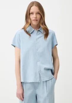 A.P.C. camasa din denim Chemisette Marina cu guler clasic, regular, COGXX.F12440 imagine