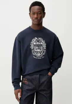 A.P.C. hanorac de bumbac A.P.C. x MARC JACOBS culoarea bleumarin, cu imprimeu, COHKQ.H37003 imagine