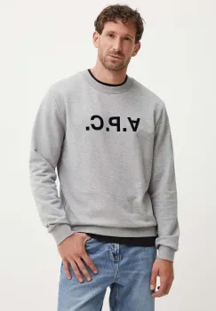 A.P.C. hanorac de bumbac sweat standard grand vpc GOTS culoarea gri, cu imprimeu, COHBN.M27907 imagine