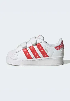 adidas Originals sneakers de piele intoarsa pentru copii DISNEY SUPERSTAR LED LIGHTS culoarea alb, KK1294 imagine