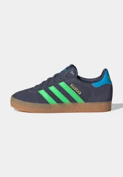adidas Originals sneakers de piele intoarsa pentru copii GAZELLE culoarea gri, IH6471 imagine