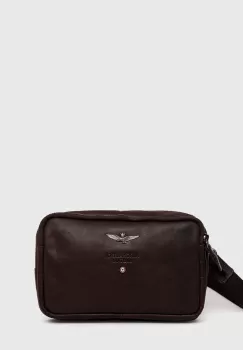 Aeronautica Militare borseta de piele culoarea maro imagine