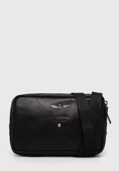 Aeronautica Militare borseta de piele culoarea negru imagine