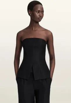 AllSaints bluza cu corset pentru femei, din vascoza CHARLEY imagine