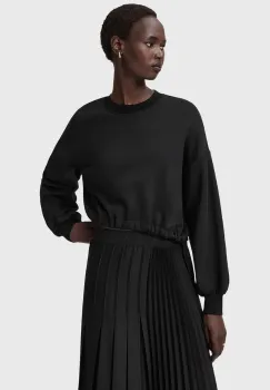 AllSaints bluza culoarea negru, uni, W093JD imagine