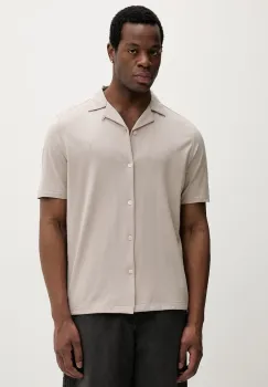 AllSaints camasa barbateasca din bumbac HUDSON imagine