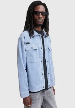 AllSaints camasa din velur CASTLEFORD cu guler clasic, relaxed, M084OB imagine