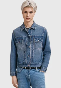 AllSaints geaca din denim din bumbac EXILE de tranzitie, M030OC imagine