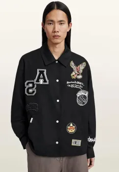 AllSaints geaca tip camasa barbati cu bumbac SOUNDMAN imagine