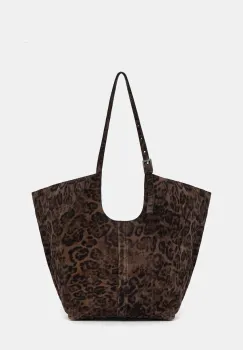 AllSaints geanta shopper pentru femei, din piele intoarsa ARA imagine