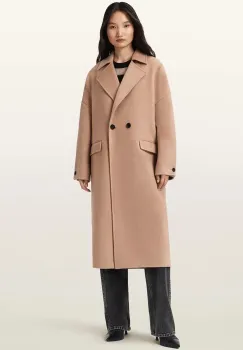 AllSaints haina cu lana SELLMA culoarea maro, W019OD imagine