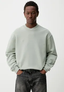 AllSaints hanorac de bumbac culoarea verde, uni, M016ND imagine