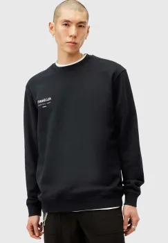 AllSaints hanorac de bumbac UNDERGROUND barbati, culoarea negru, cu imprimeu, M033NB imagine