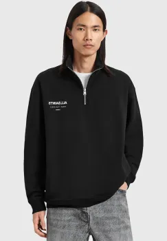 AllSaints hanorac de bumbac UNDERGROUND culoarea negru, cu imprimeu, M042NB imagine