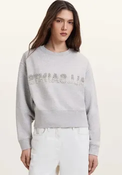 AllSaints hanorac din bumbac SEPARO culoarea gri, cu imprimeu, W215JC imagine