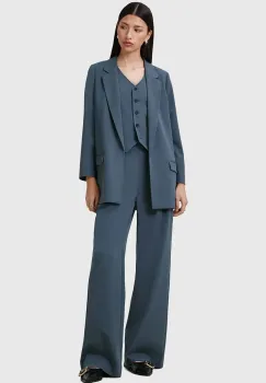 AllSaints pantaloni ALEIDA femei, lat, medium waist, W037QC imagine