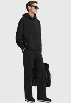 AllSaints pantaloni de trening din bumbac MILO culoarea negru, uni, M010TD imagine