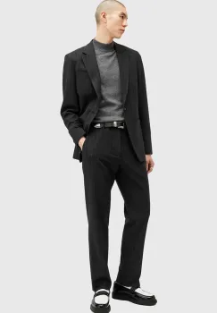AllSaints pantaloni HEDDON barbati, culoarea negru, drept, M042QB imagine