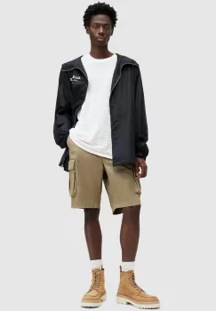 AllSaints pantaloni scurti din bumbac SLANE SHORT culoarea bej, MT501Z imagine