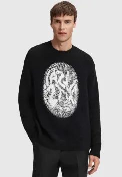 AllSaints pulover din amestec de lana de alpaca culoarea negru, M026KE imagine