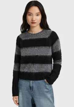 AllSaints pulover din amestec de lana LOU culoarea negru, W053KD imagine