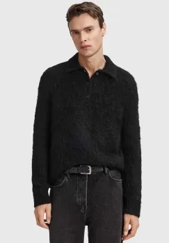 AllSaints pulover din amestec de lana SONNY culoarea negru, M014KC imagine