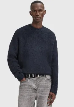 AllSaints pulover din amestec de mohair COBY culoarea negru, M005KD imagine