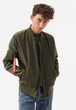 Alpha Industries geaca bomber MA-1 TT barbati, culoarea verde, de tranzitie 191103.257-green imagine