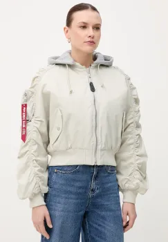 Alpha Industries geaca Short Hooded Bomber Light W imagine