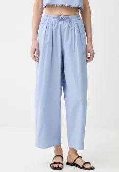 American Vintage pantaloni pentru femei, din bumbac imagine