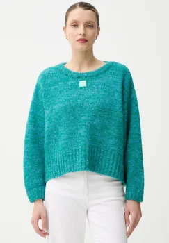 American Vintage pulover din amestec de lana culoarea turcoaz, calduros, EAST18VM imagine