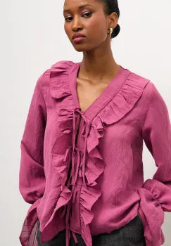 Answear.LAB bluza culoarea bordo, neted imagine