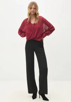 Answear Lab bluza femei, culoarea rosu, neted imagine