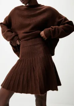 Answear.LAB bluza si fusta culoarea maro imagine