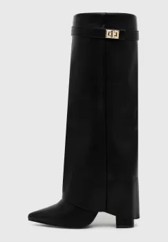 Answear Lab cizme femei, culoarea negru, cu toc drept imagine