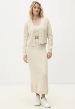 Answear Lab compleu femei, culoarea bej imagine