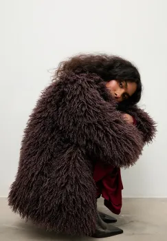 Answear.LAB geaca culoarea maro, de tranzitie imagine