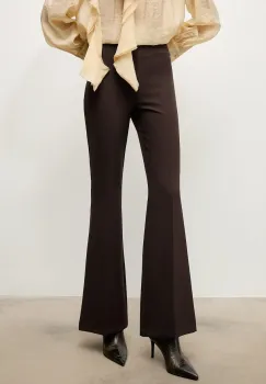 Answear.LAB pantaloni culoarea negru, evazati, high waist imagine