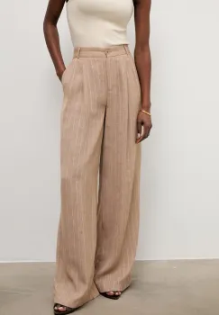 Answear.LAB pantaloni palazzo de dama cu amestec de in imagine