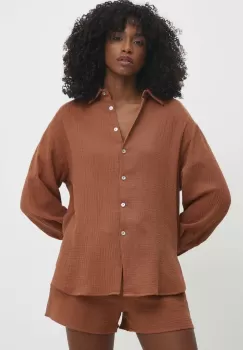 Answear Lab set din bumbac culoarea maro imagine