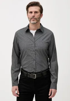 Armani Exchange camasa barbateasca din bumbac imagine