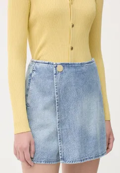 Armani Exchange fusta-pantalon pentru femei, din denim imagine