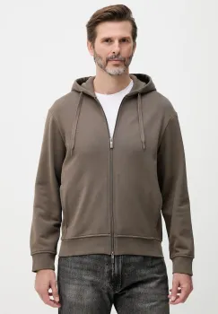 Armani Exchange hanorac cu fermoar si gluga pentru barbati, din bumbac imagine