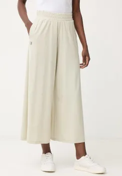 Armani Exchange pantaloni culottes pentru femei, cu vascoza imagine