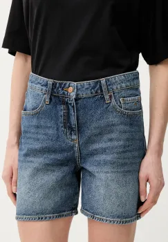 Armani Exchange pantaloni scurti pentru femei, din denim imagine
