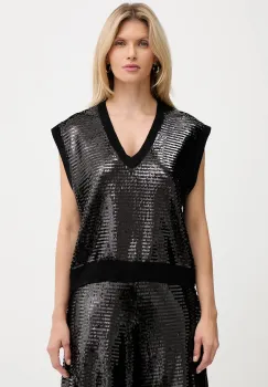 Armani Exchange vesta din amestec de lana imagine